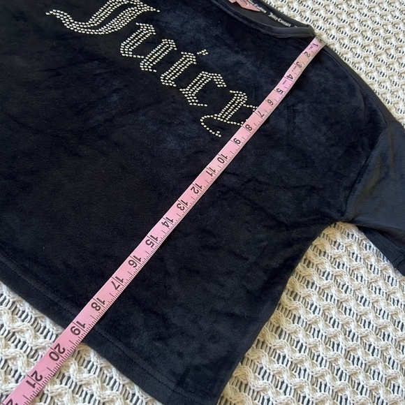 JUICY COUTURE 90s Y2K Inspired Velour Lounge Sleep Set Black | S - Picture 5 of 11
